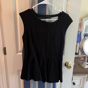 Black cutout back shirt